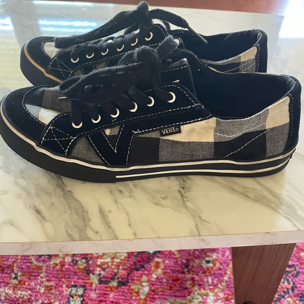 Black and White Vans Sneakers